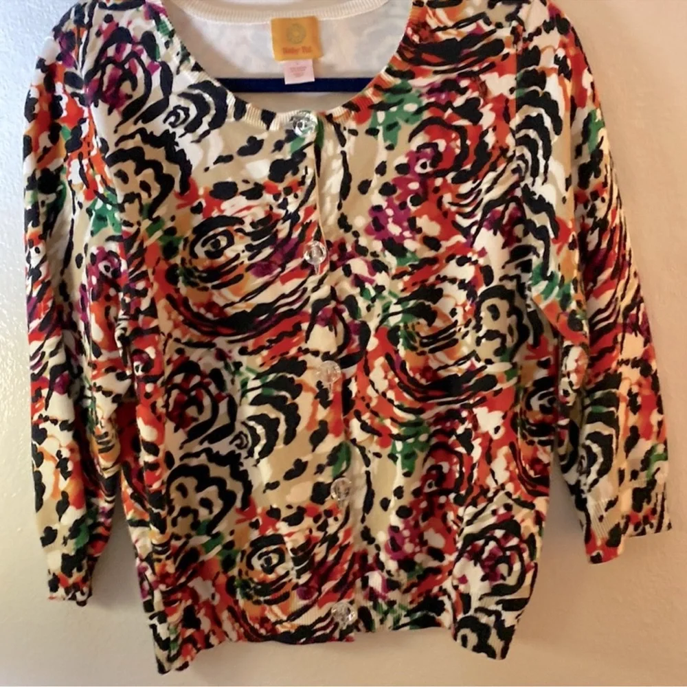 Ruby Rd. Multicolour Abstract Cardigan  size Large  
NWOT - Picture 2 of 11